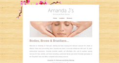 Desktop Screenshot of amandajskincare.com
