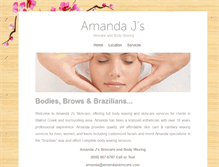 Tablet Screenshot of amandajskincare.com